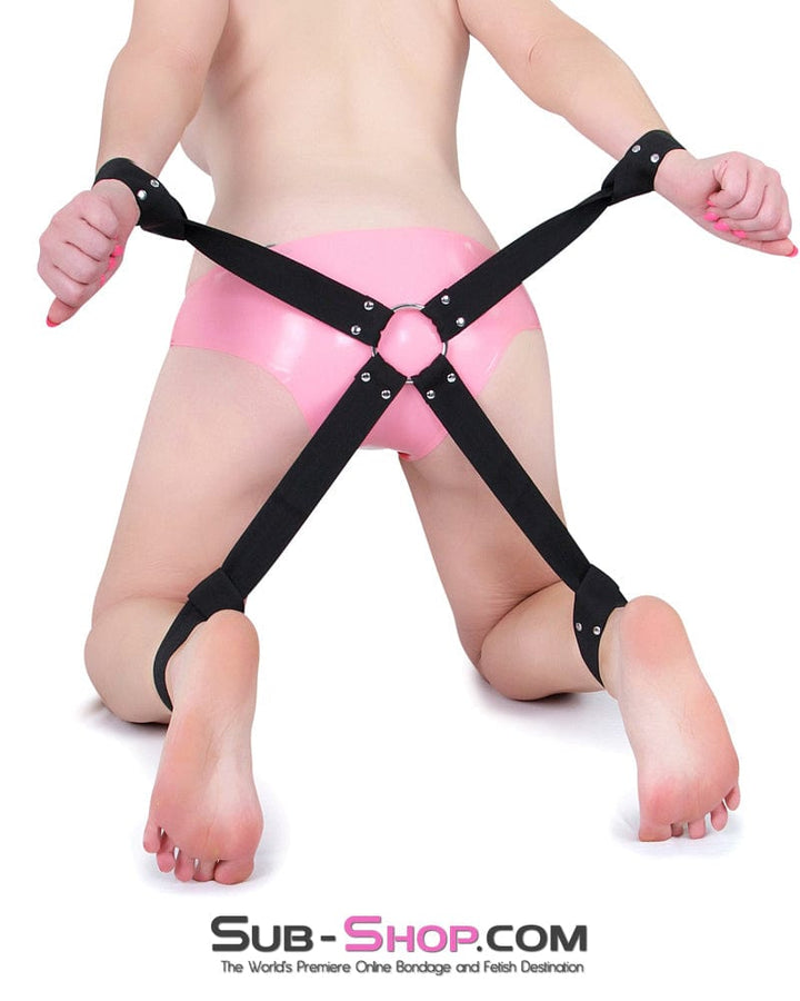 0205M      Quickie Self Bondage Hogtie Nylon Strap Wrist & Ankles Set Restraints   , Sub-Shop.com Bondage and Fetish Superstore