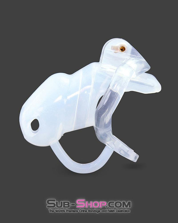 2102RS      High Security Pin Tumbler Clear Silicone Cock Blocker Chastity - MEGA Deal MEGA Deal   , Sub-Shop.com Bondage and Fetish Superstore