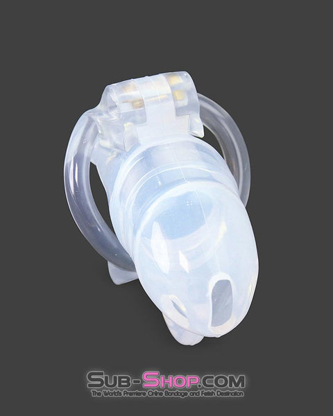 2102RS      High Security Pin Tumbler Clear Silicone Cock Blocker Chastity Chastity   , Sub-Shop.com Bondage and Fetish Superstore
