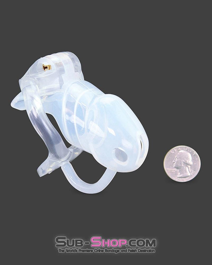 2102RS      High Security Pin Tumbler Clear Silicone Cock Blocker Chastity - MEGA Deal MEGA Deal   , Sub-Shop.com Bondage and Fetish Superstore