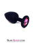 0220M-SIS      Sissy Servant's Black Silicone Mini Anal Plug with Pink Crystal Base Sissy   , Sub-Shop.com Bondage and Fetish Superstore