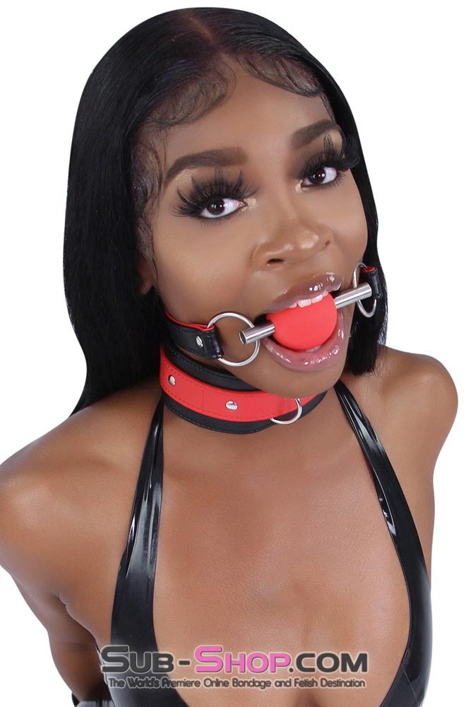 2212MQ      Chomp at the Bit Red Silicone Ball Gag Ballgag   , Sub-Shop.com Bondage and Fetish Superstore
