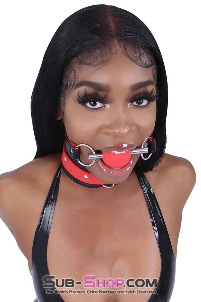 2212MQ      Chomp at the Bit Red Silicone Ball Gag Ballgag   , Sub-Shop.com Bondage and Fetish Superstore