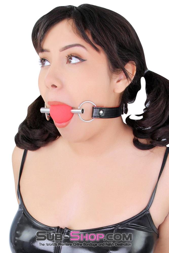 2212MQ      Chomp at the Bit Red Silicone Ball Gag Ballgag   , Sub-Shop.com Bondage and Fetish Superstore