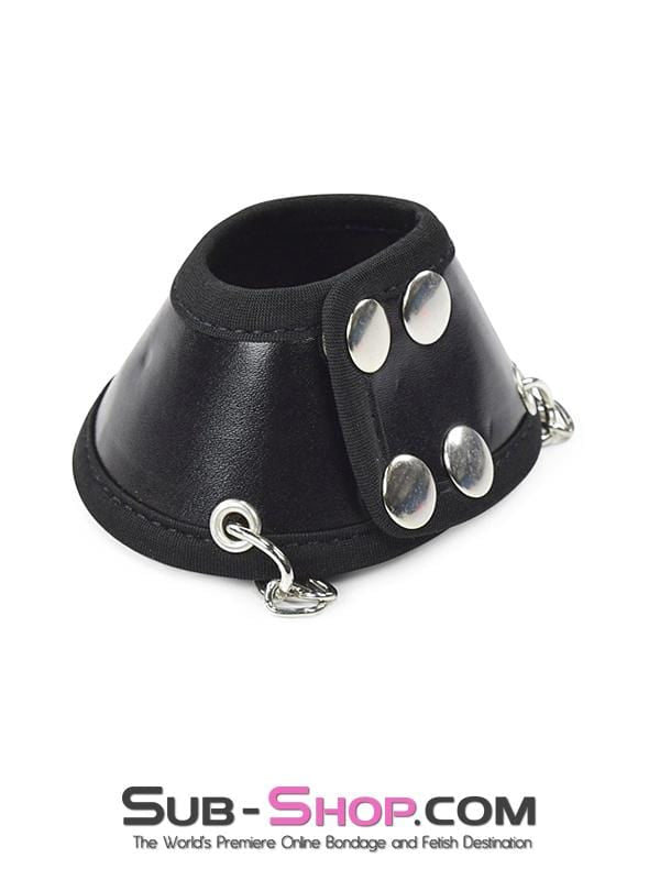 2224DL       Leatherette Parachute Ball Stretcher Cock Cage   , Sub-Shop.com Bondage and Fetish Superstore