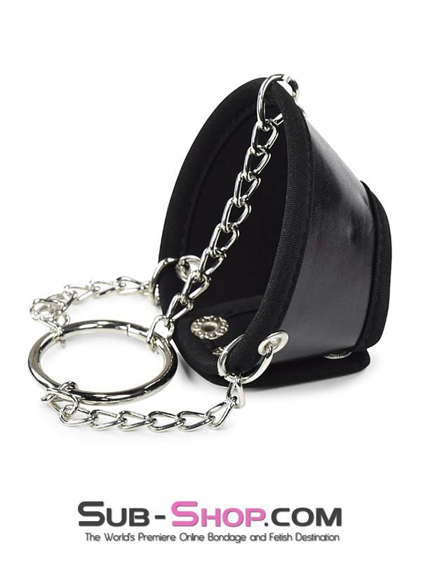 2224DL       Leatherette Parachute Ball Stretcher Cock Cage   , Sub-Shop.com Bondage and Fetish Superstore