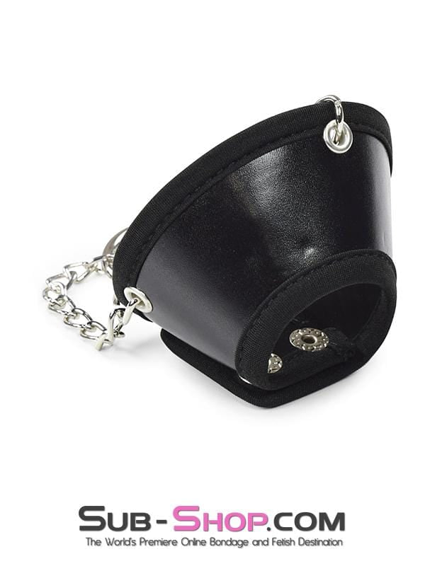 2224DL       Leatherette Parachute Ball Stretcher Cock Cage   , Sub-Shop.com Bondage and Fetish Superstore
