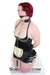 0238DL      Locking Studded 3 Ring Slave Collar with Leash Combo Collar   , Sub-Shop.com Bondage and Fetish Superstore