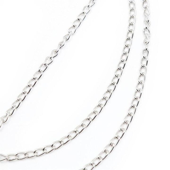 0225M      Triple Silver Chain Nipple Jewelry Clamps Nipple Clamp   , Sub-Shop.com Bondage and Fetish Superstore
