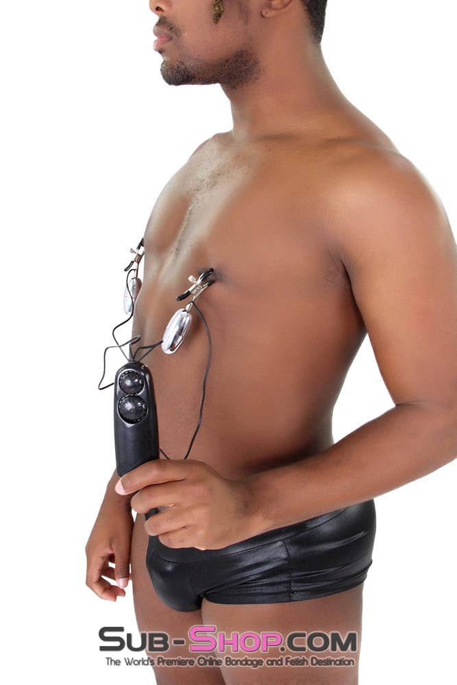 2269RS      Vibrating Black Wicked Style Nipple Clamps - MEGA Deal MEGA Deal   , Sub-Shop.com Bondage and Fetish Superstore