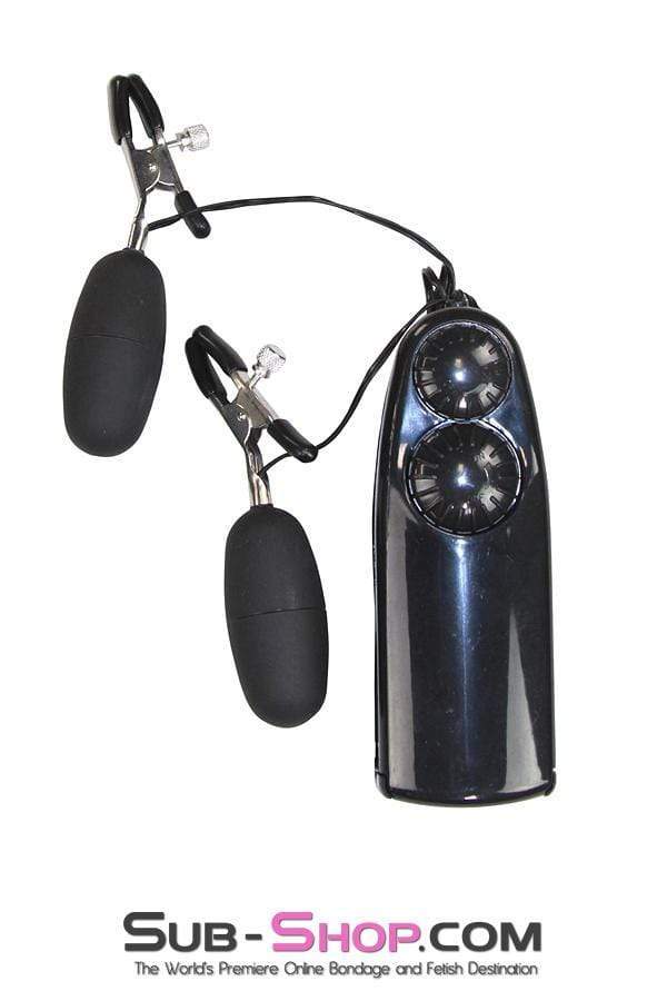 2269RS      Vibrating Black Wicked Style Nipple Clamps Nipple Clamp   , Sub-Shop.com Bondage and Fetish Superstore