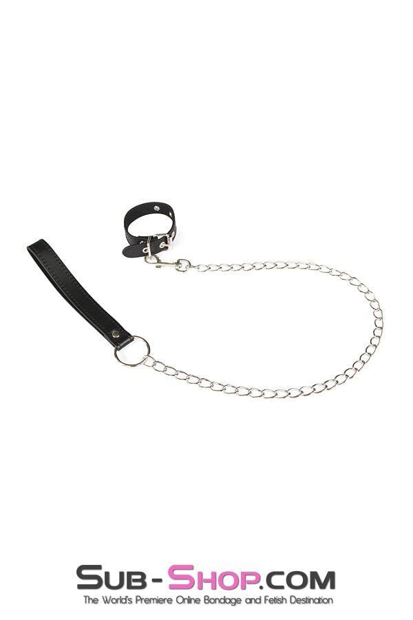 2296DL       Buckling Cock Bondage Strap and Leash Set Cock & Ball Strap   , Sub-Shop.com Bondage and Fetish Superstore