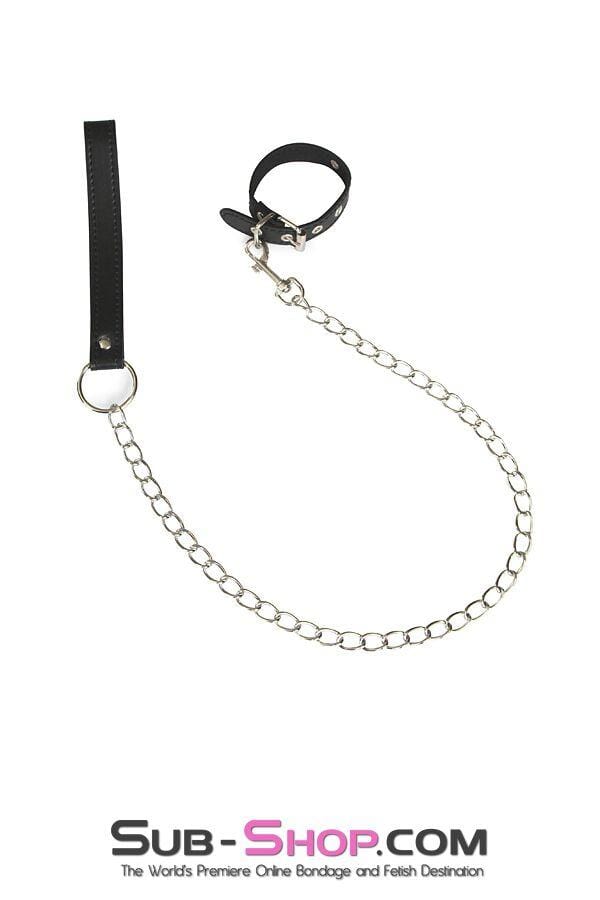 2296DL       Buckling Cock Bondage Strap and Leash Set Cock & Ball Strap   , Sub-Shop.com Bondage and Fetish Superstore
