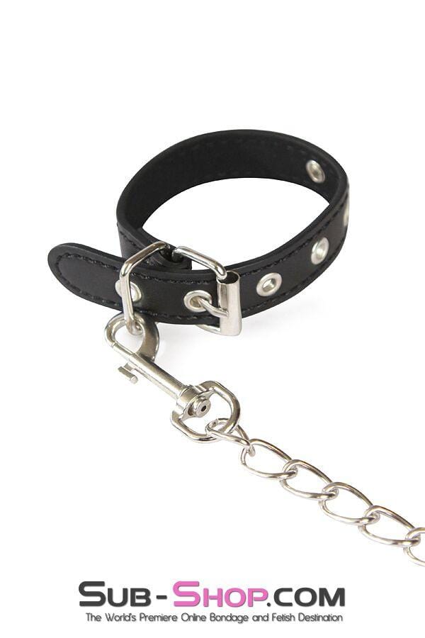 2296DL       Buckling Cock Bondage Strap and Leash Set Cock & Ball Strap   , Sub-Shop.com Bondage and Fetish Superstore
