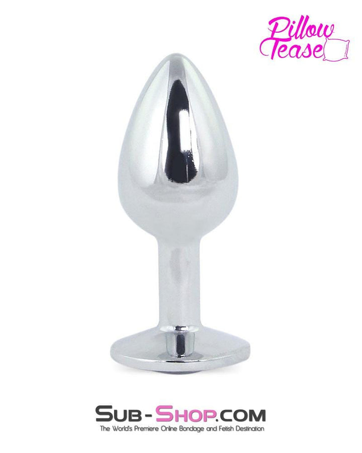 2307HS      Chrome and Crystal Anal Plug, Small Plug, Diamond Crystal - MEGA Deal Black Friday Blowout   , Sub-Shop.com Bondage and Fetish Superstore