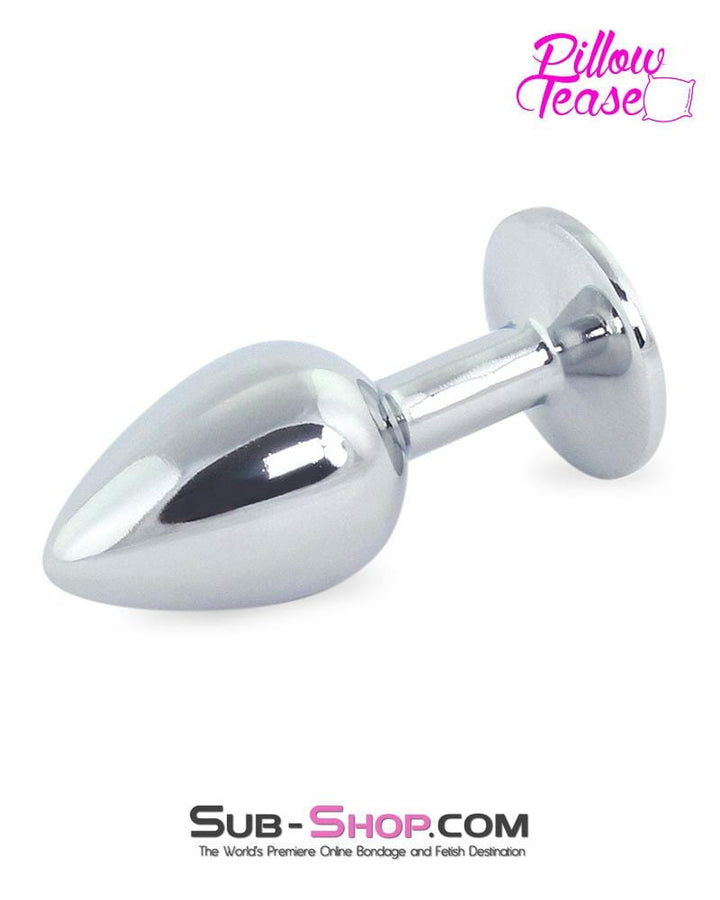 2307HS      Chrome and Crystal Anal Plug, Small Plug, Diamond Crystal - MEGA Deal Black Friday Blowout   , Sub-Shop.com Bondage and Fetish Superstore