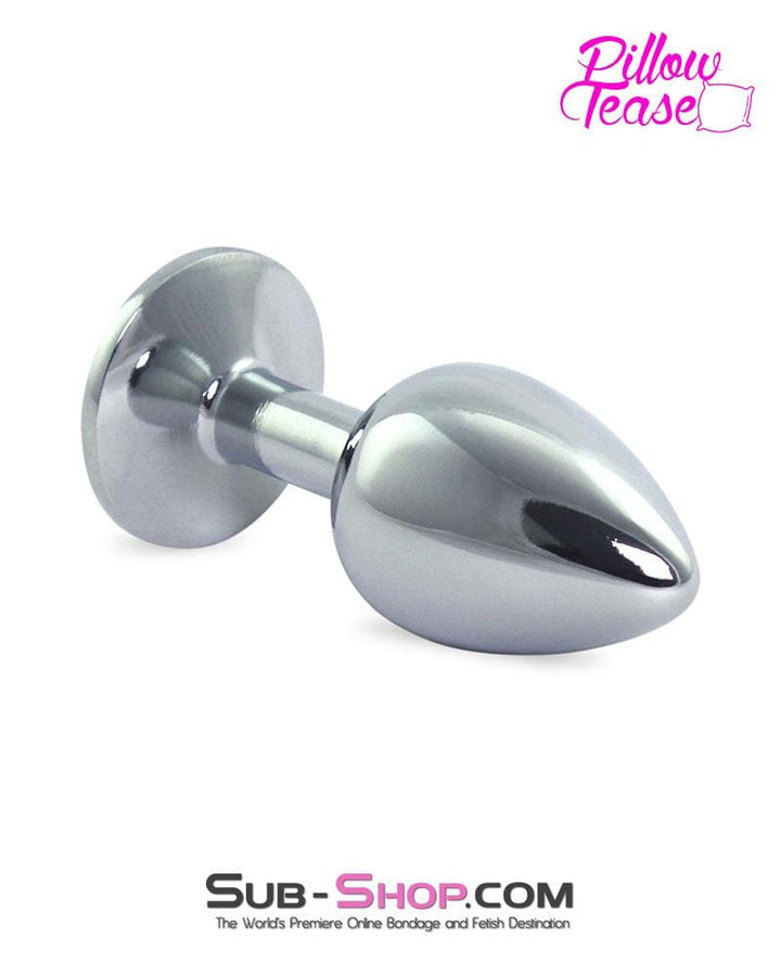 2307HS      Chrome and Crystal Anal Plug, Small Plug, Diamond Crystal - MEGA Deal Black Friday Blowout   , Sub-Shop.com Bondage and Fetish Superstore