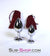 2309HS-SIS      Sissy Boy Chromed Steel Crystal Anal Plug, Small Plug, Fuchsia Crystal Sissy   , Sub-Shop.com Bondage and Fetish Superstore