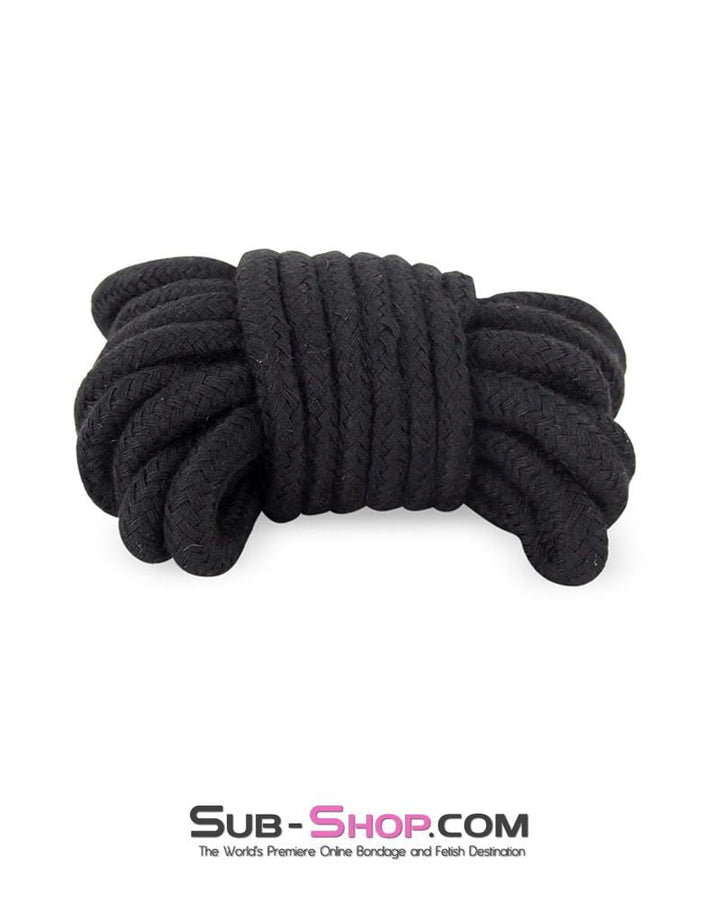 2316M      Black Bondage Fantasy Rope, Cuffs, Collar, Clamps, Blindfold, Gag, Whip, Tickler and Connections Kit – 10 pcs Bondage Set   , Sub-Shop.com Bondage and Fetish Superstore