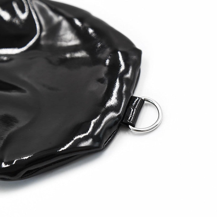 2328MQ      Locking Black Patent Bondage Mittens Mitten   , Sub-Shop.com Bondage and Fetish Superstore