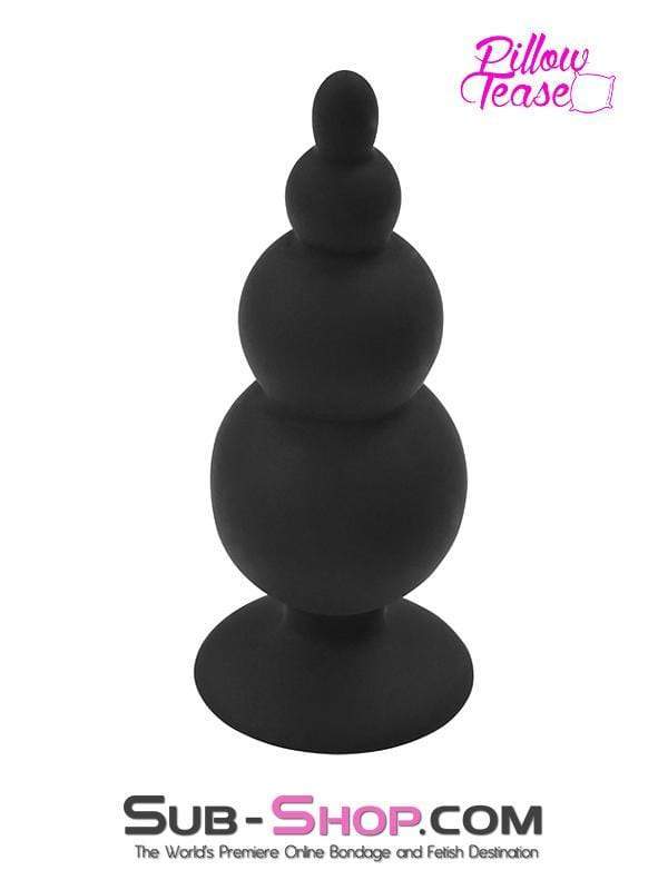 2329M-SIS      Large Graduated Silicone Anal Plug Sissy Trainer with Suction Cup Base Sissy   , Sub-Shop.com Bondage and Fetish Superstore