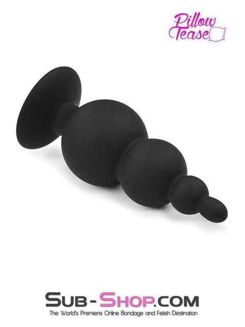 2329M-SIS      Large Graduated Silicone Anal Plug Sissy Trainer with Suction Cup Base Sissy   , Sub-Shop.com Bondage and Fetish Superstore