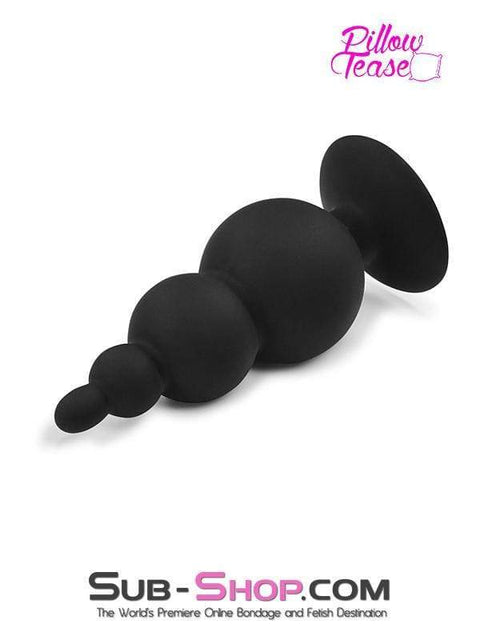 2329M-SIS      Large Graduated Silicone Anal Plug Sissy Trainer with Suction Cup Base Sissy   , Sub-Shop.com Bondage and Fetish Superstore