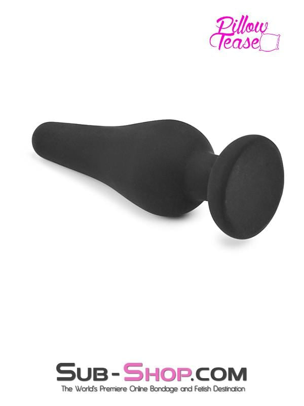 2357M      Medium Black Silicone Flare Anal Plug - MEGA Deal Black Friday Blowout   , Sub-Shop.com Bondage and Fetish Superstore