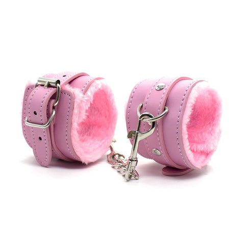 2360MQ      Princess Pink Fur Lined Ankle Bondage Cuffs - MEGA Deal MEGA Deal   , Sub-Shop.com Bondage and Fetish Superstore