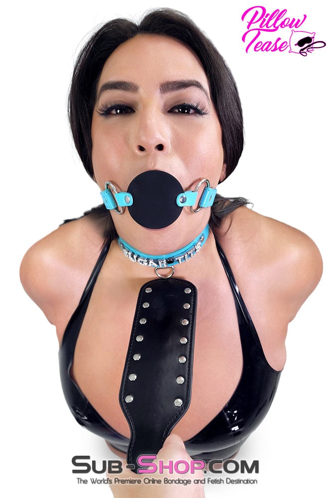 2362DL      Blow Job Trainer Locking Diamond Blue Silicone Penis Gag Gags   , Sub-Shop.com Bondage and Fetish Superstore