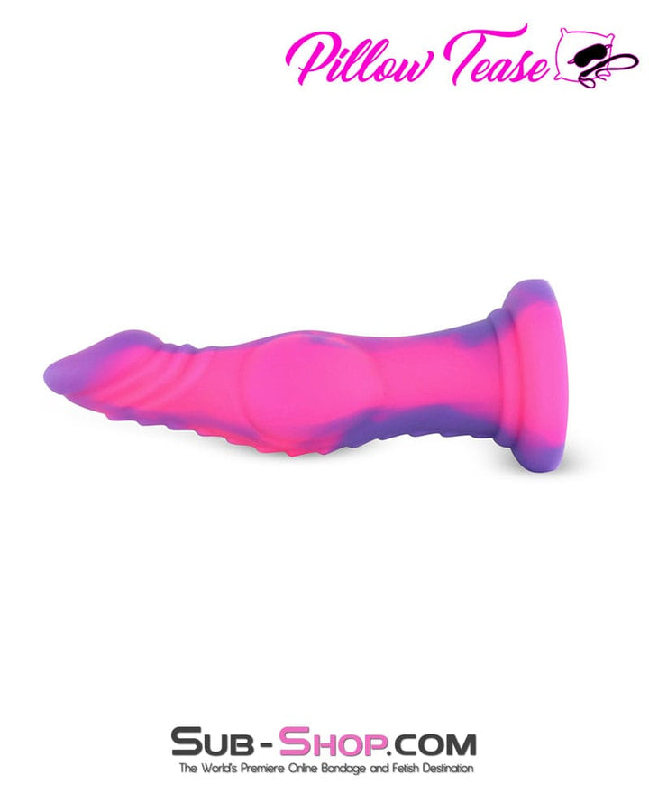 2369DL      Liquid Colors Pink and Purple 7 Inch Ridged Silicone Dildo Dildo   , Sub-Shop.com Bondage and Fetish Superstore