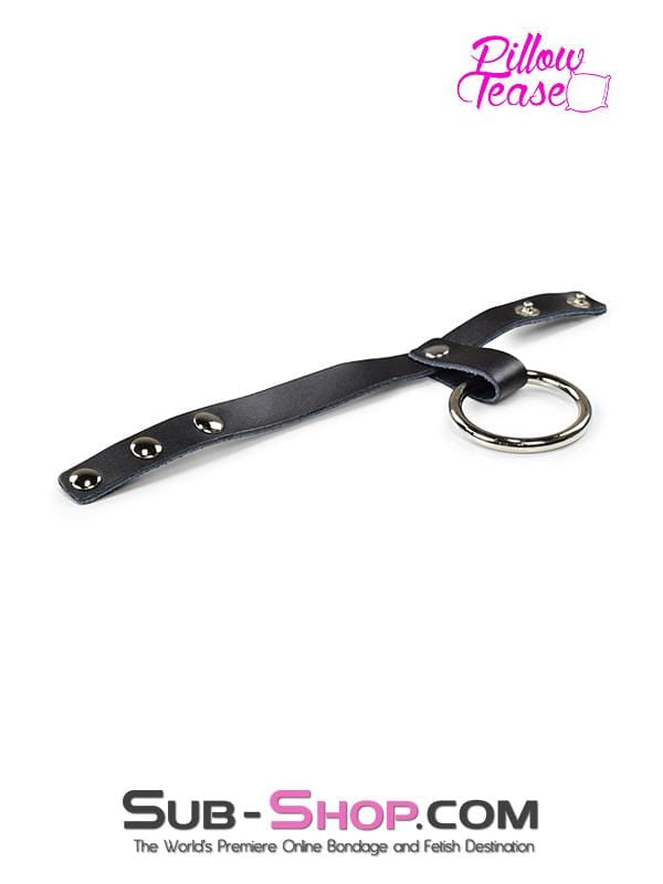 2371DL       Steel Cock Ring with Leather Ball Strap - LAST CHANCE - Final Closeout! MEGA Deal   , Sub-Shop.com Bondage and Fetish Superstore