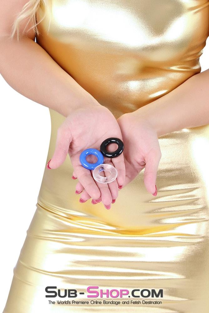 2379AC       Stay Hard Jelly Cock Ring, Set of 3 Cock Ring   , Sub-Shop.com Bondage and Fetish Superstore