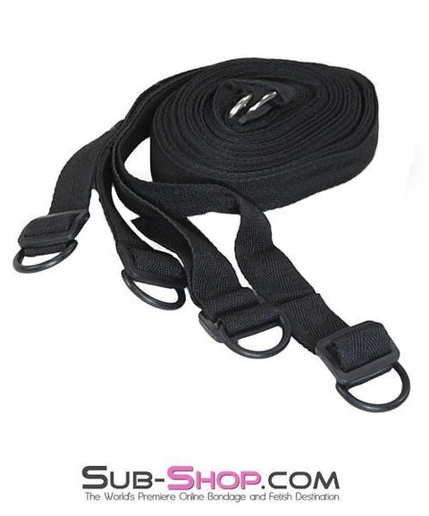 2389M      My Pleasure Wrist and Ankle Cuffs with 4 Tie Down Tether Straps Set - MEGA Deal Black Friday Blowout   , Sub-Shop.com Bondage and Fetish Superstore