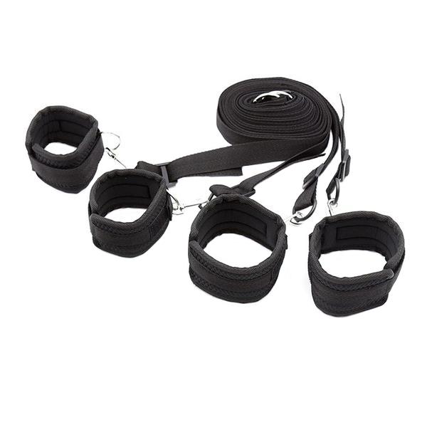 2389M      My Pleasure Wrist and Ankle Cuffs with 4 Tie Down Tether Straps Set - MEGA Deal Black Friday Blowout   , Sub-Shop.com Bondage and Fetish Superstore