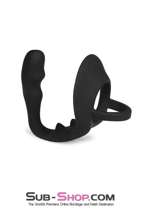 2390M      Prostate Plug with Stay Harder Cock and Balls Rings - LAST CHANCE - Final Closeout! MEGA Deal   , Sub-Shop.com Bondage and Fetish Superstore