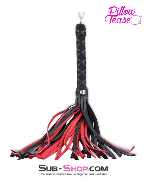 2400M      Fashionista 16” Black and Red Chain Loop Whip Whip   , Sub-Shop.com Bondage and Fetish Superstore