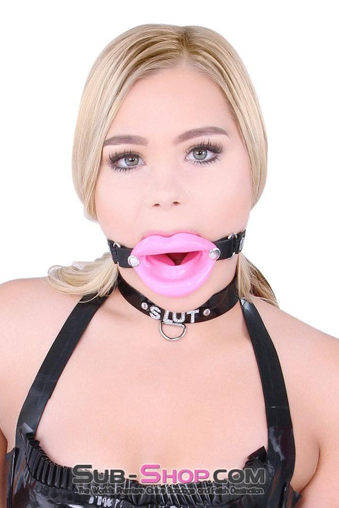 2425M      Bondage Doll Pink Sex Lips Strapped Open Mouth Gag Gags   , Sub-Shop.com Bondage and Fetish Superstore