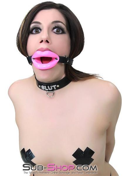 2425M      Bondage Doll Pink Sex Lips Strapped Open Mouth Gag - MEGA Deal Black Friday Blowout   , Sub-Shop.com Bondage and Fetish Superstore