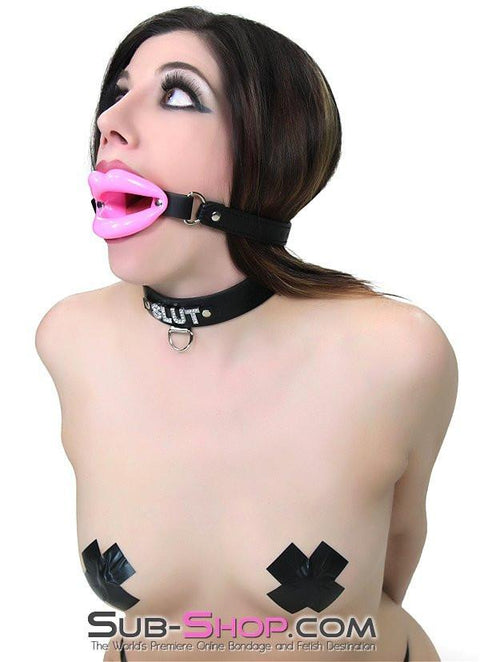 2425M      Bondage Doll Pink Sex Lips Strapped Open Mouth Gag Gags   , Sub-Shop.com Bondage and Fetish Superstore