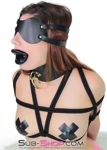 1800AE      Rag Doll Gothic Black Sex Doll Lips Open Mouth Gag - MEGA Deal Black Friday Blowout   , Sub-Shop.com Bondage and Fetish Superstore