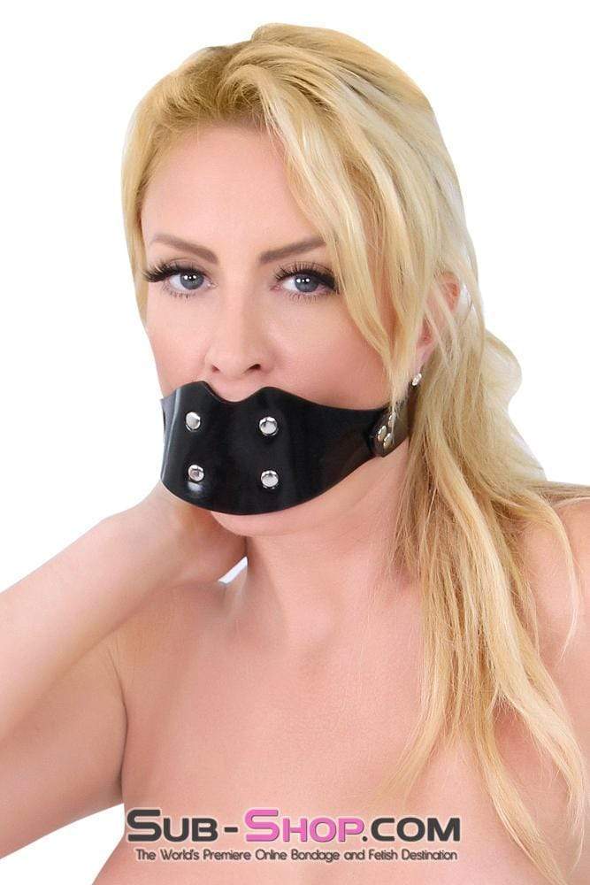 2441A      Locking Rubber Penis Panel Gag, Small Rubber Penis Gag Gags   , Sub-Shop.com Bondage and Fetish Superstore