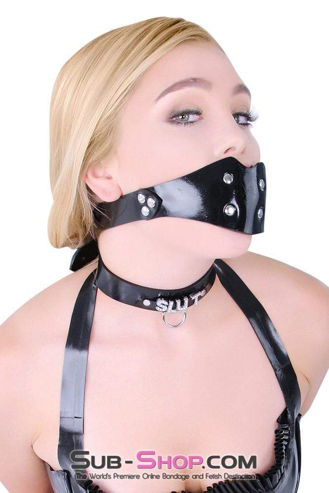 2441A      Locking Rubber Penis Panel Gag, Small Rubber Penis Gag Gags   , Sub-Shop.com Bondage and Fetish Superstore