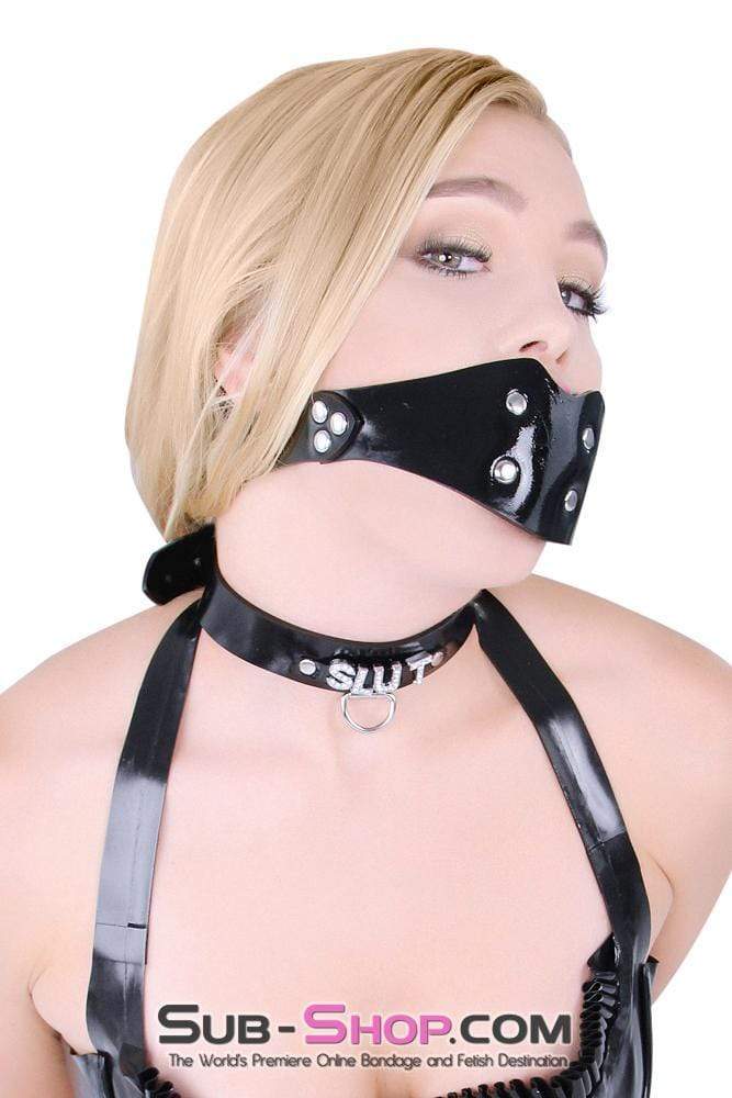 2441A      Locking Rubber Penis Panel Gag, Small Rubber Penis Gag Gags   , Sub-Shop.com Bondage and Fetish Superstore