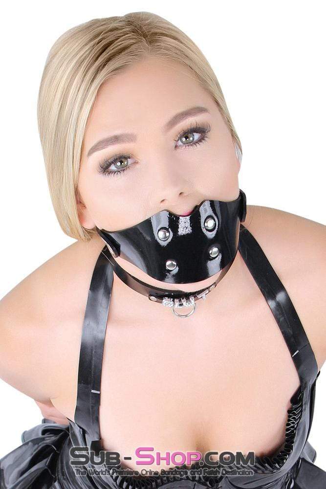 2441A      Locking Rubber Penis Panel Gag, Small Rubber Penis Gag Gags   , Sub-Shop.com Bondage and Fetish Superstore