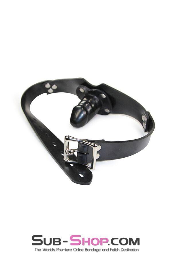 2441A      Locking Rubber Penis Panel Gag, Small Rubber Penis Gag Gags   , Sub-Shop.com Bondage and Fetish Superstore