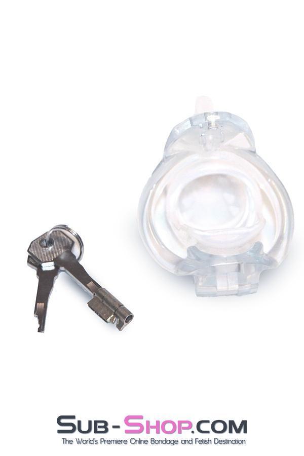 2453RS      Spiked Clear Silicone Cock Blocker High Security Pin Tumbler Chastity Chastity   , Sub-Shop.com Bondage and Fetish Superstore