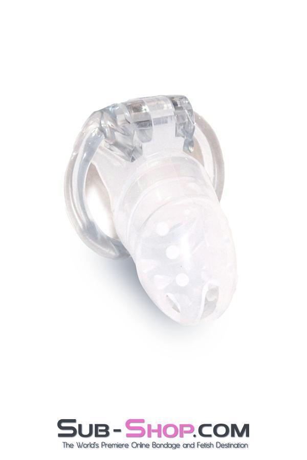 2453RS      Spiked Clear Silicone Cock Blocker High Security Pin Tumbler Chastity Chastity   , Sub-Shop.com Bondage and Fetish Superstore