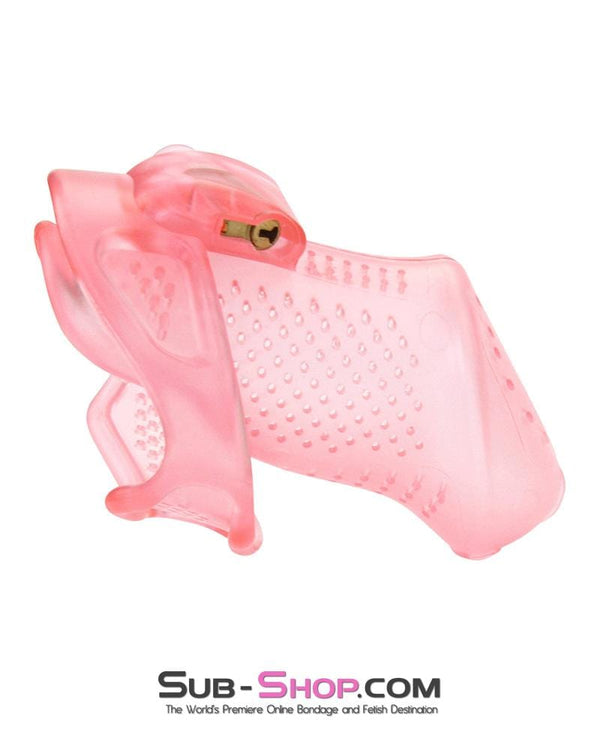 2463AR      Mistresses Sissy Slave Pink High Security Pin Tumbler Ventilated Male Chastity Device with Numbered Plastic Locks - MEGA Deal MEGA Deal   , Sub-Shop.com Bondage and Fetish Superstore