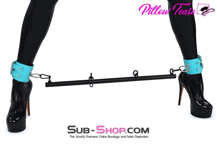 2490A      3" Diamond Blue Leather Ankle Bondage Cuffs Cuffs   , Sub-Shop.com Bondage and Fetish Superstore